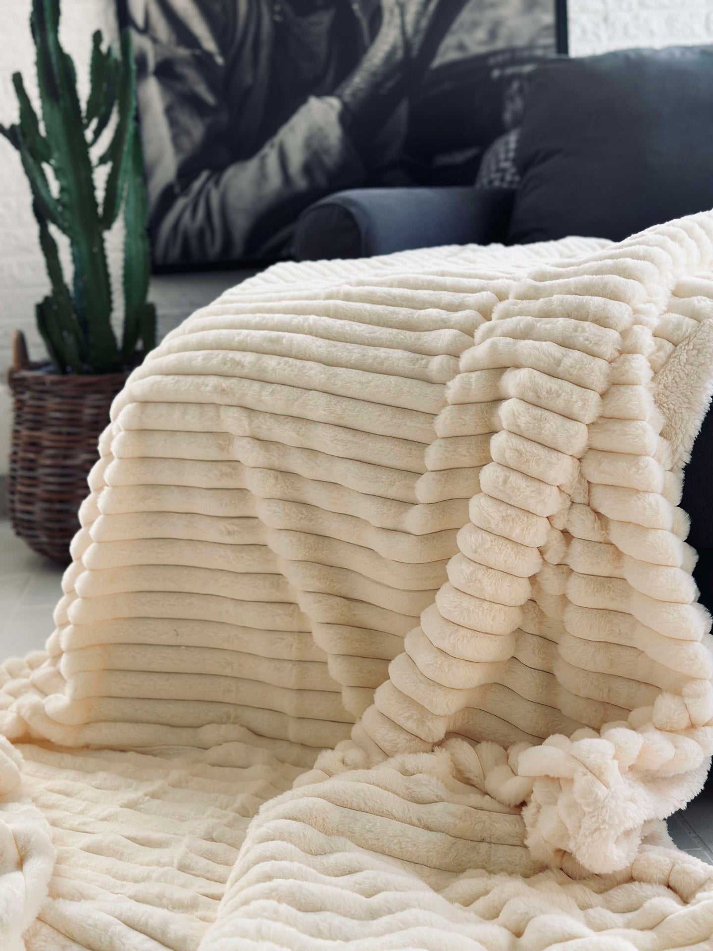 Överkast STRIB - Vit