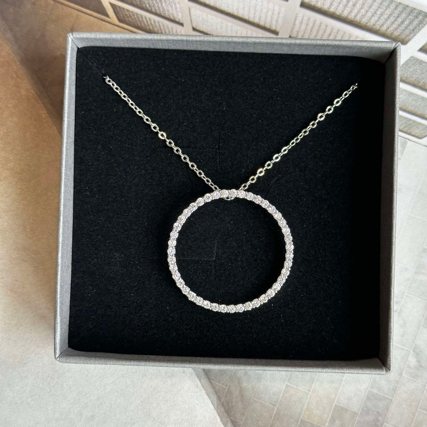 Halsband Kendal - rhodiumbelagt