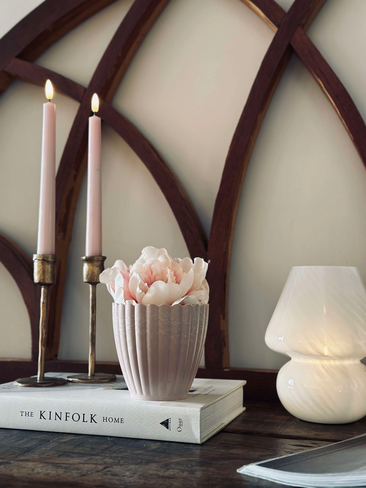 Kruka i betonglook - Liten Rosa