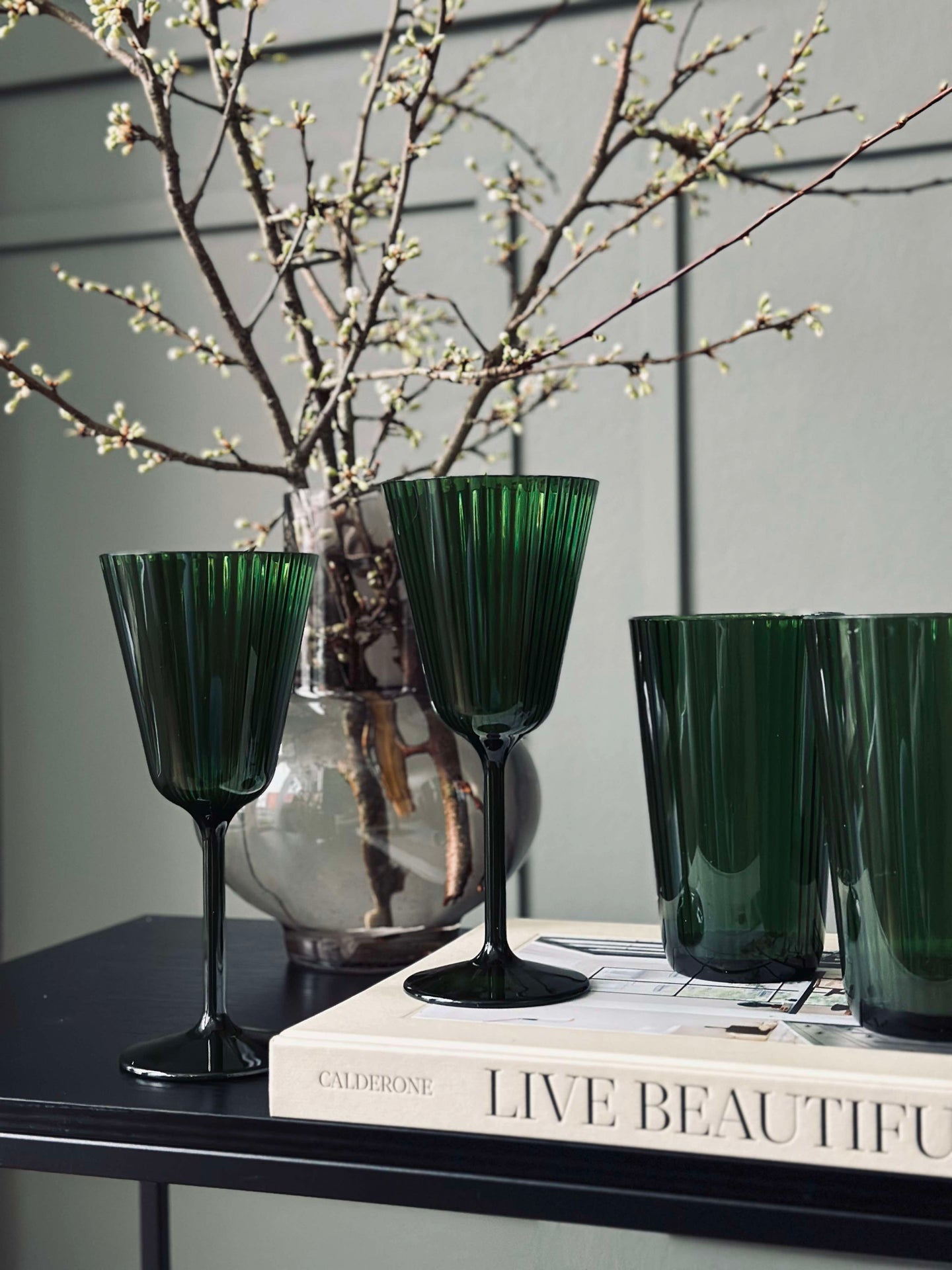 Vinglas Claire 200ml. Grön - 2 st.