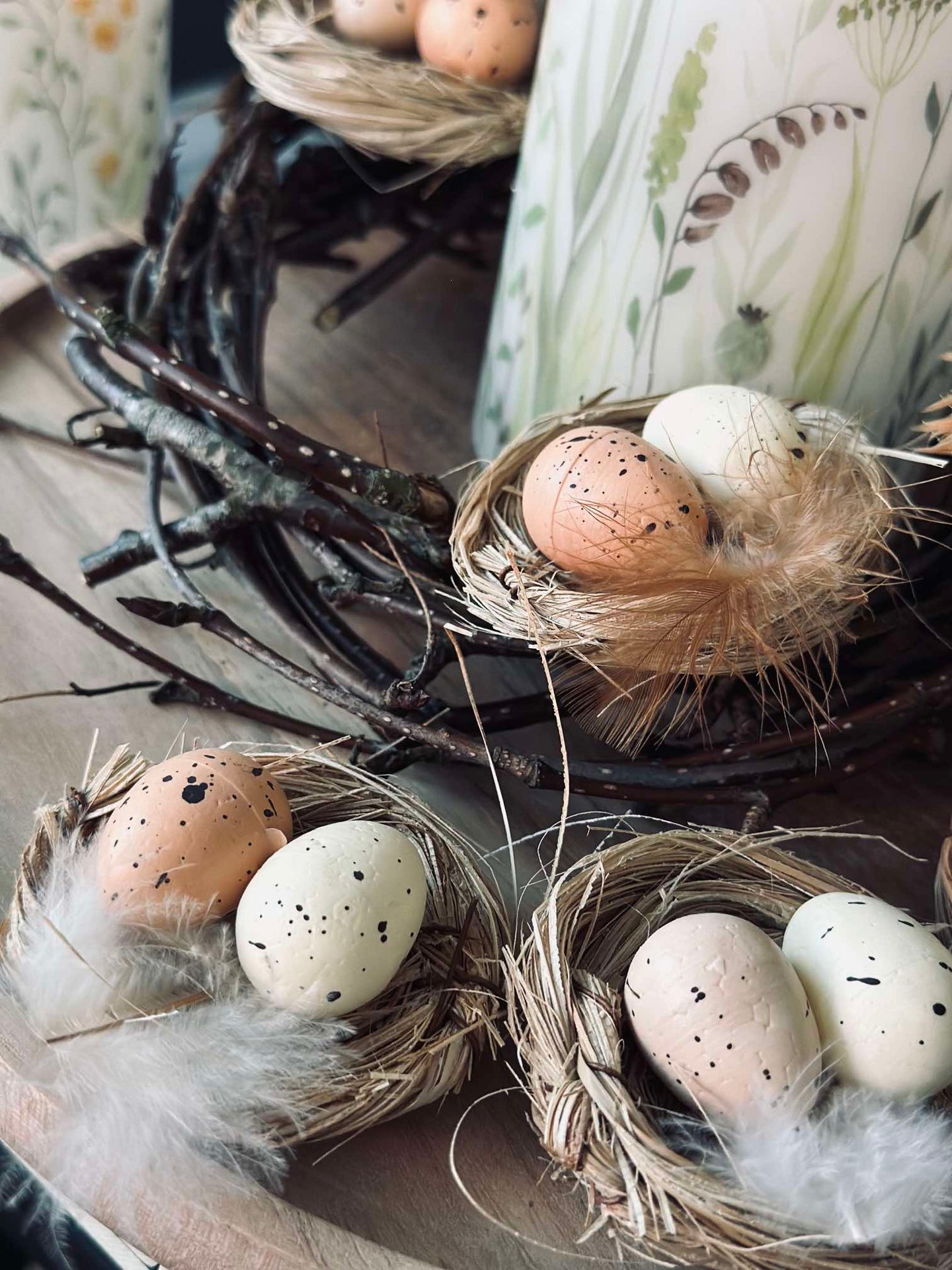 6st. Bon med påskägg - Bordsdekoration