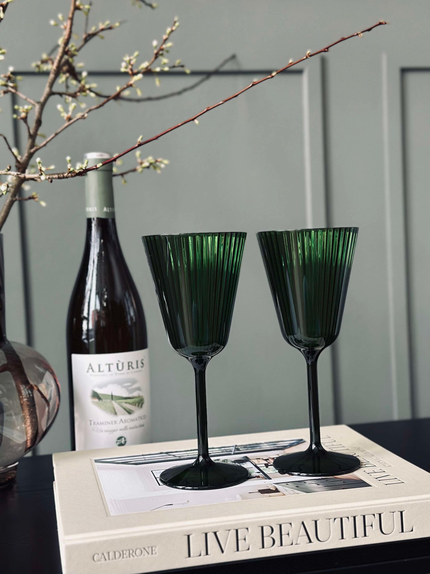 Vinglas Claire 200ml. Grön - 2 st.