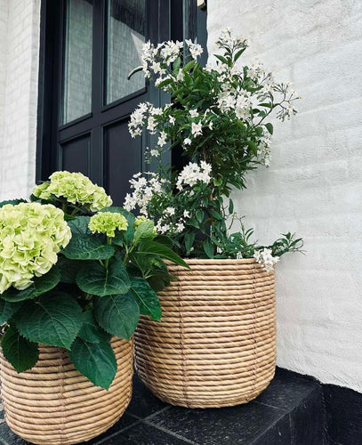 Plantkorgar RATTAN STOR - Set med 3 storlekar