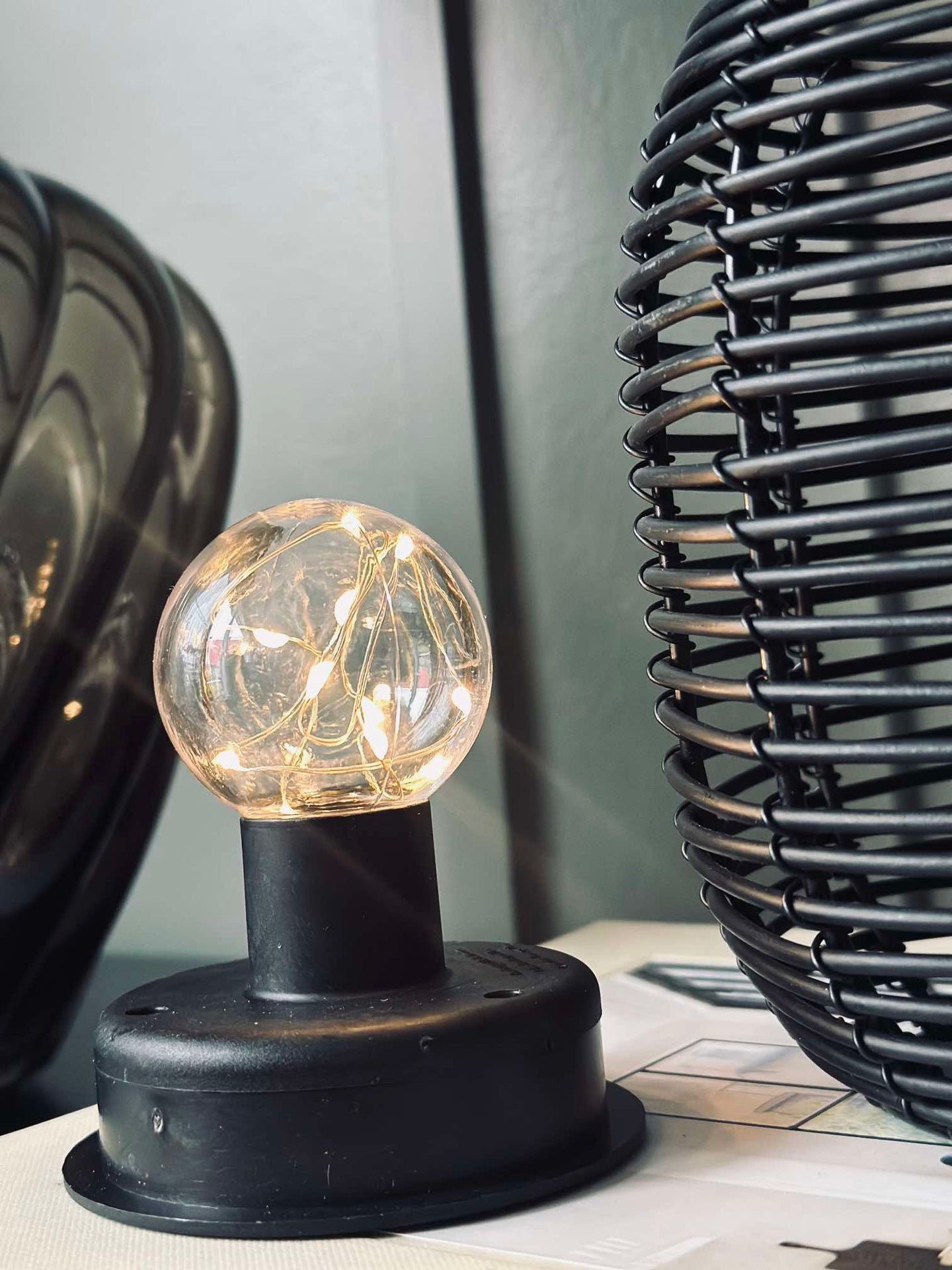 Lykta Molly svart på spjut - Solenergi