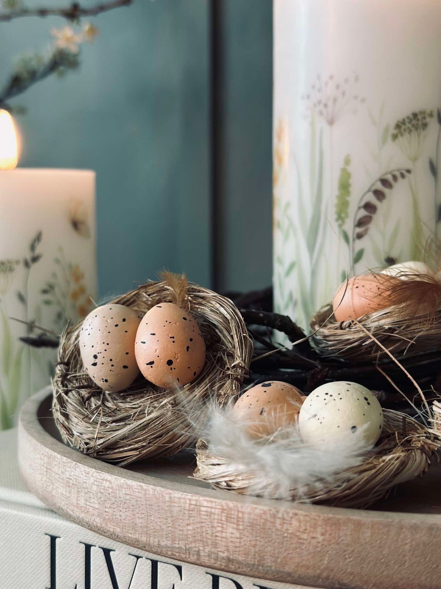 6st. Bon med påskägg - Bordsdekoration