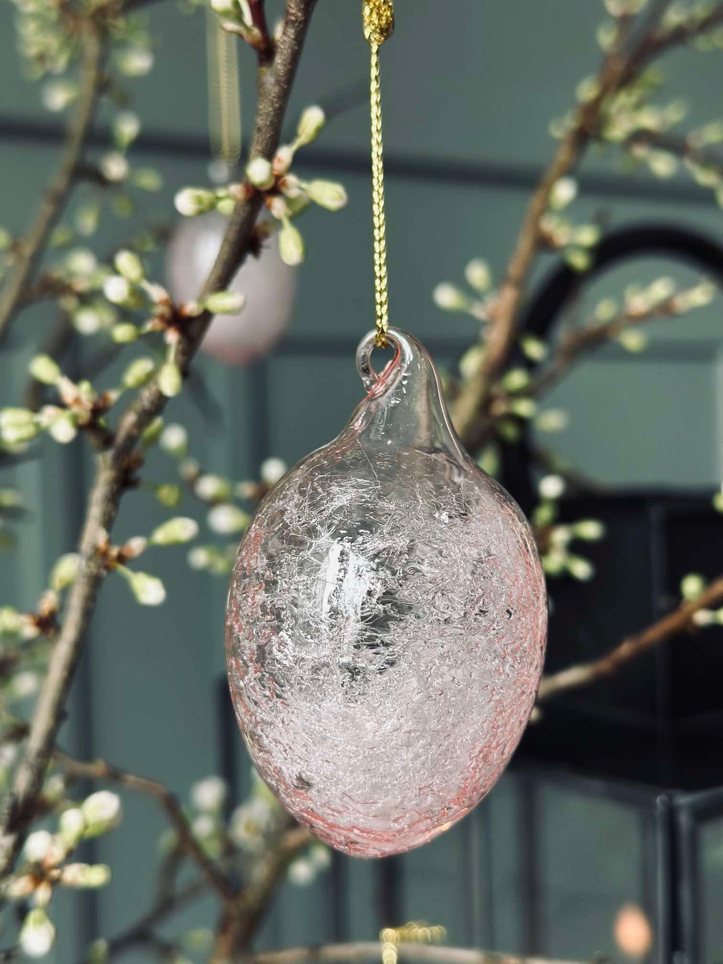 Hängande ägg i glas - 3 st. - Rosa