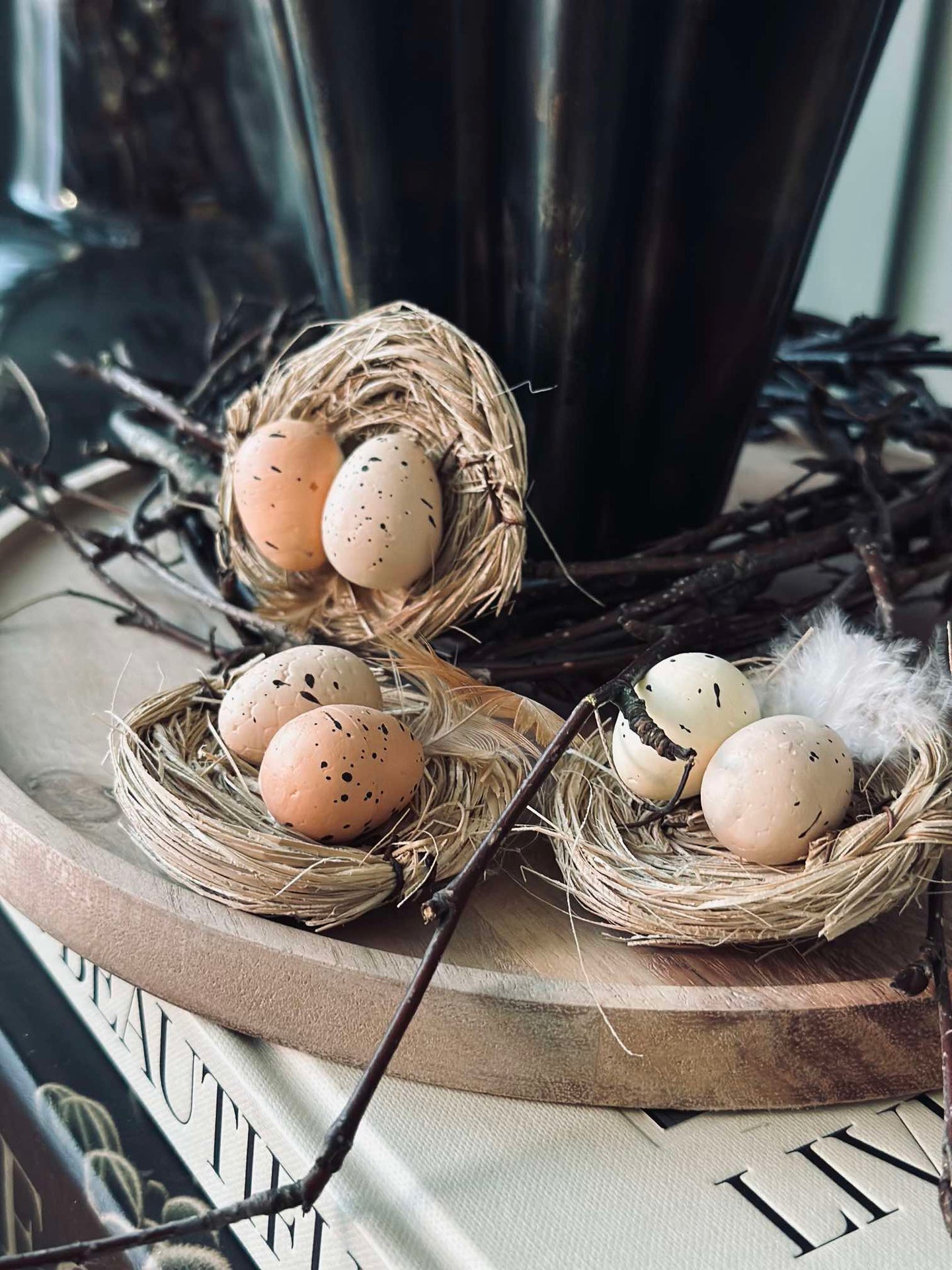 6st. Bon med påskägg - Bordsdekoration