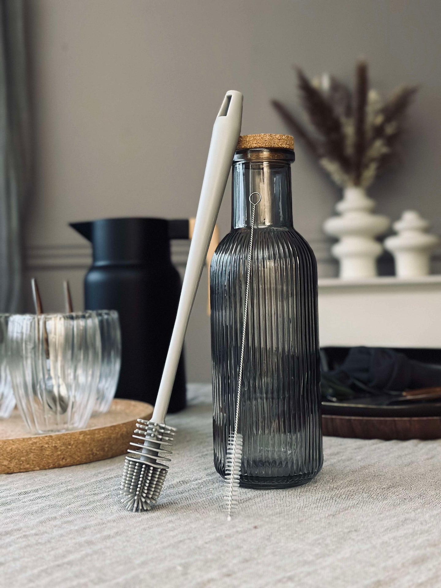 Set med diskborste för flaskor och sugrör