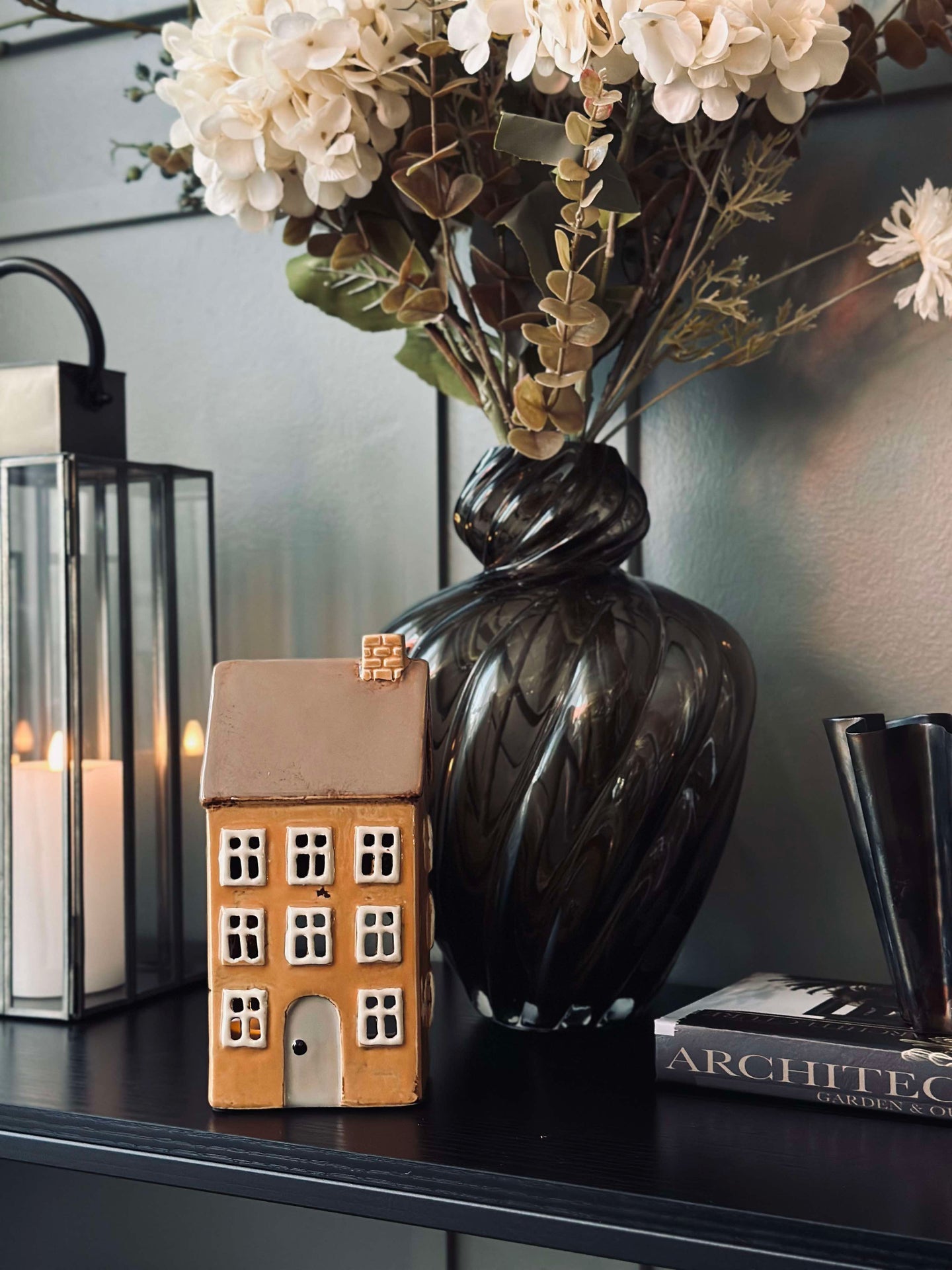 Keramikhus för Ljus - Gul