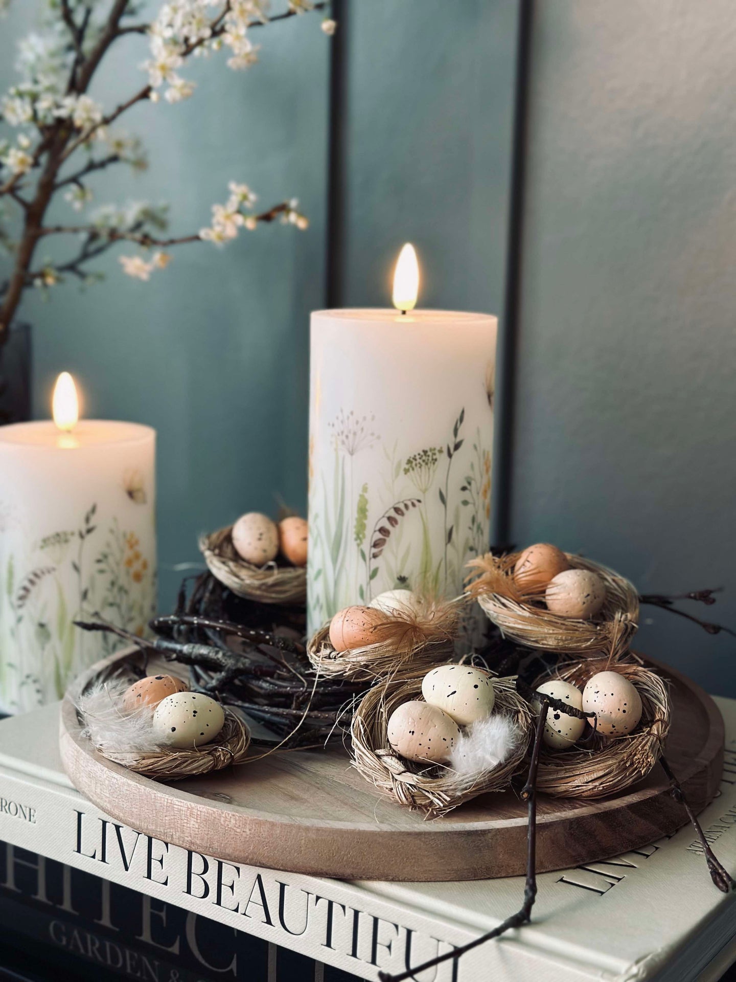 6st. Bon med påskägg - Bordsdekoration