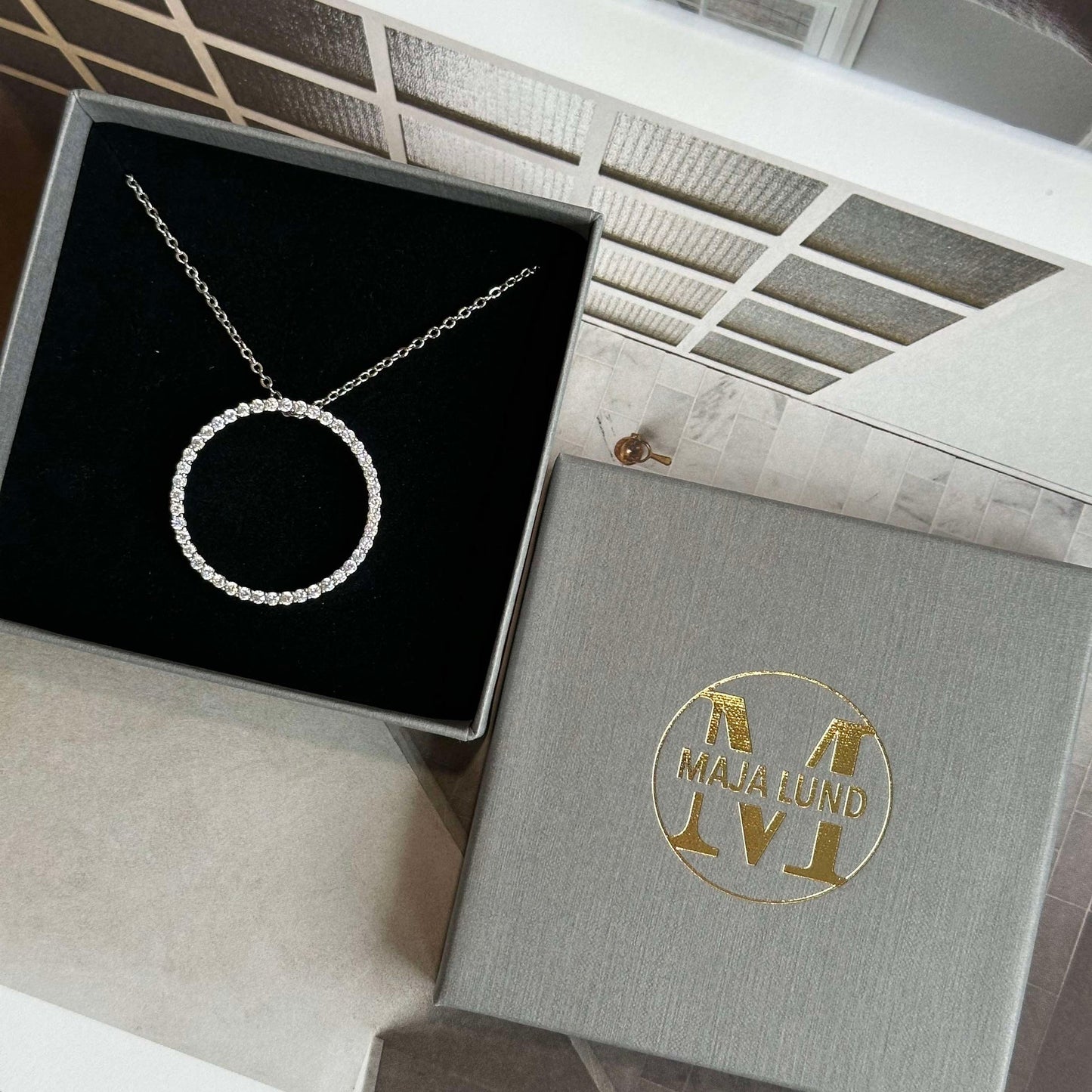 Halsband Kendal - rhodiumbelagt