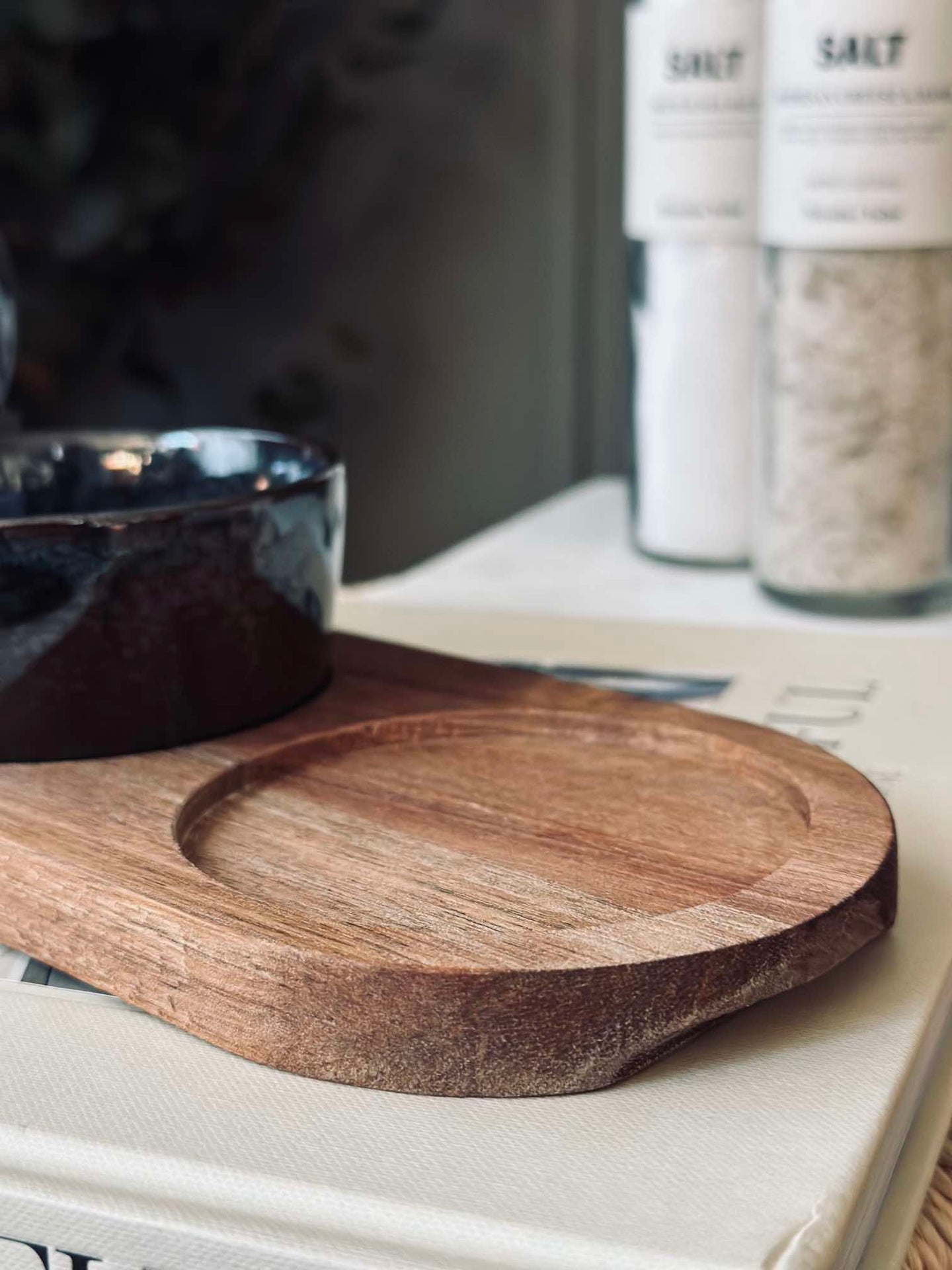 Tapas-set med 3 skålar och fat - Stenmix