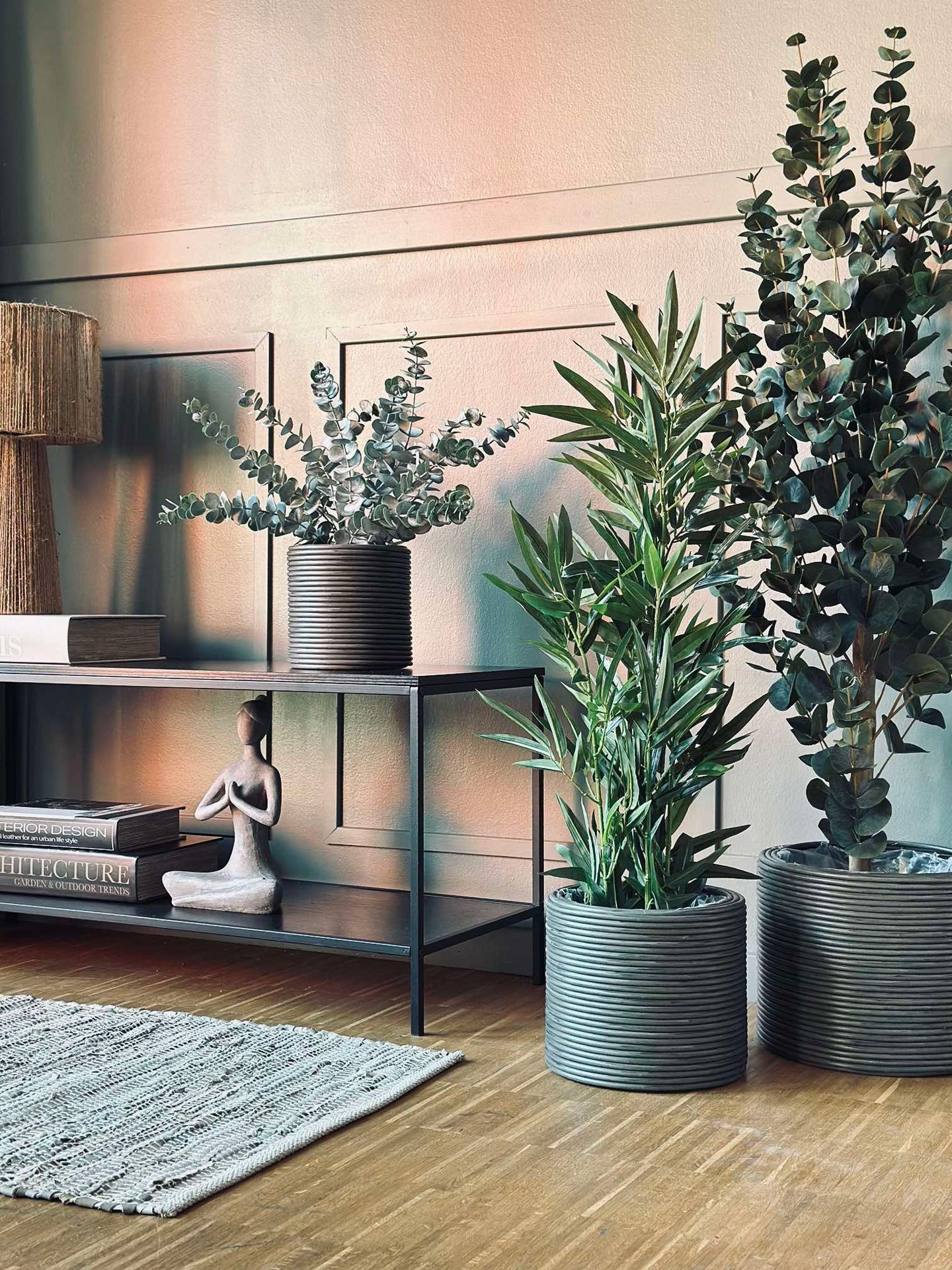 Växtkorg Grå - Set om 3 st.