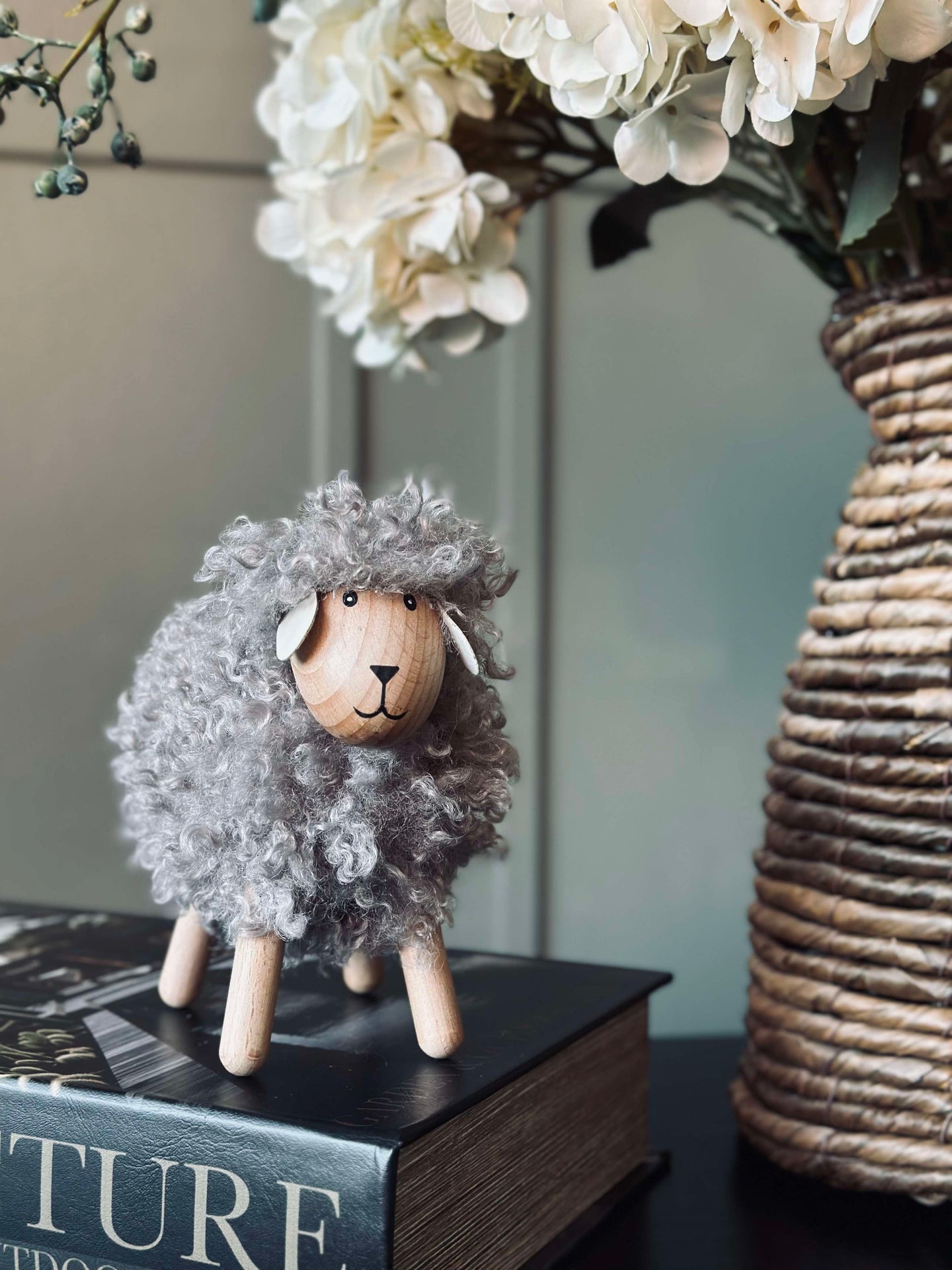 Långhårigt får - Grå Stor