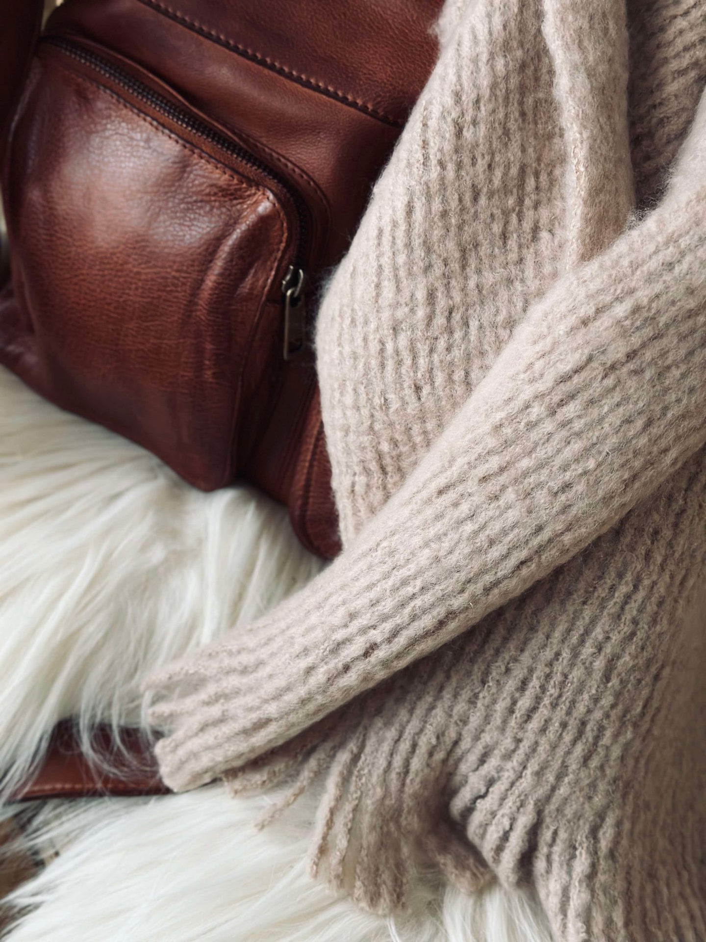 Mocca sjal - Supermjuk