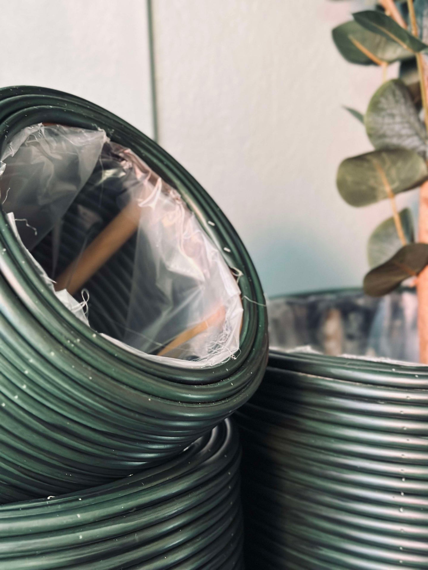 Grön Växtkorg - Set om 3 st.