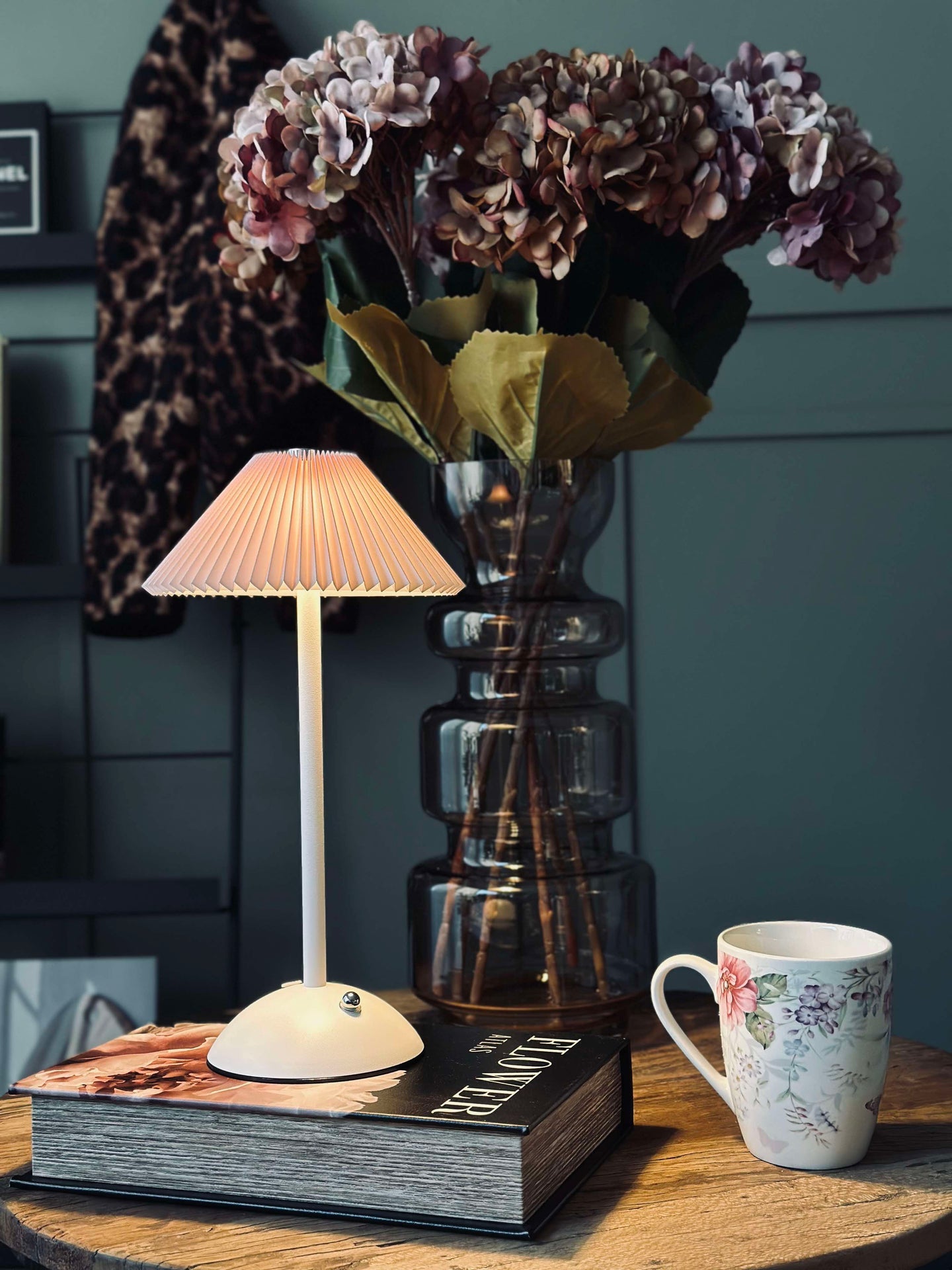 Touch Plisserad Bordslampa - Rosa