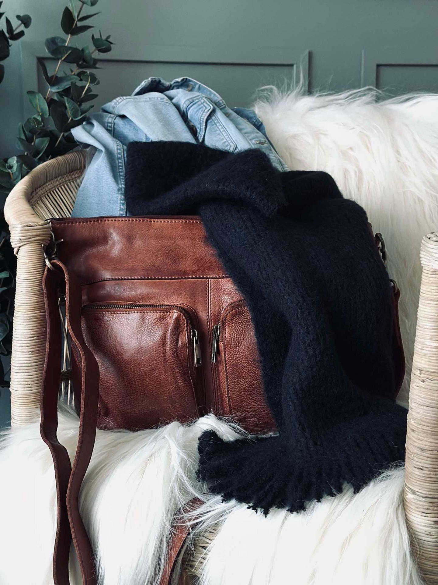 Sjal svart - Supermjuk