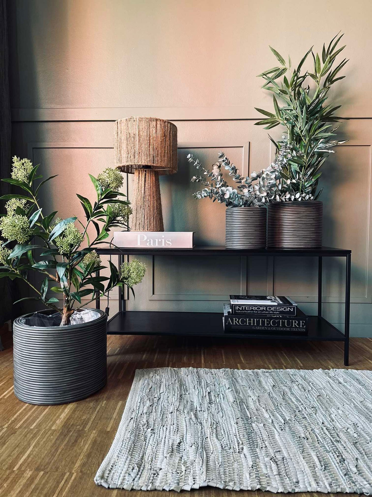 Växtkorg Grå - Set om 3 st.