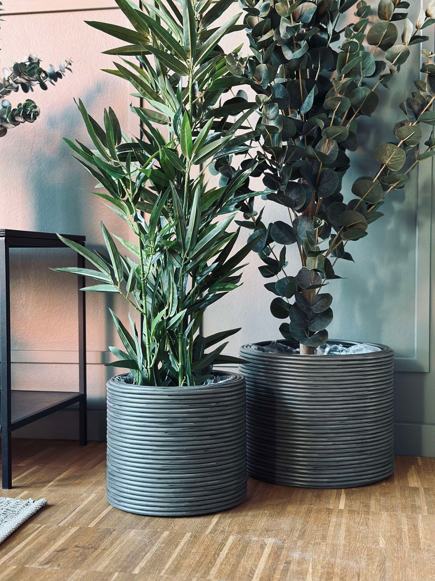 Växtkorg Grå - Set om 3 st.