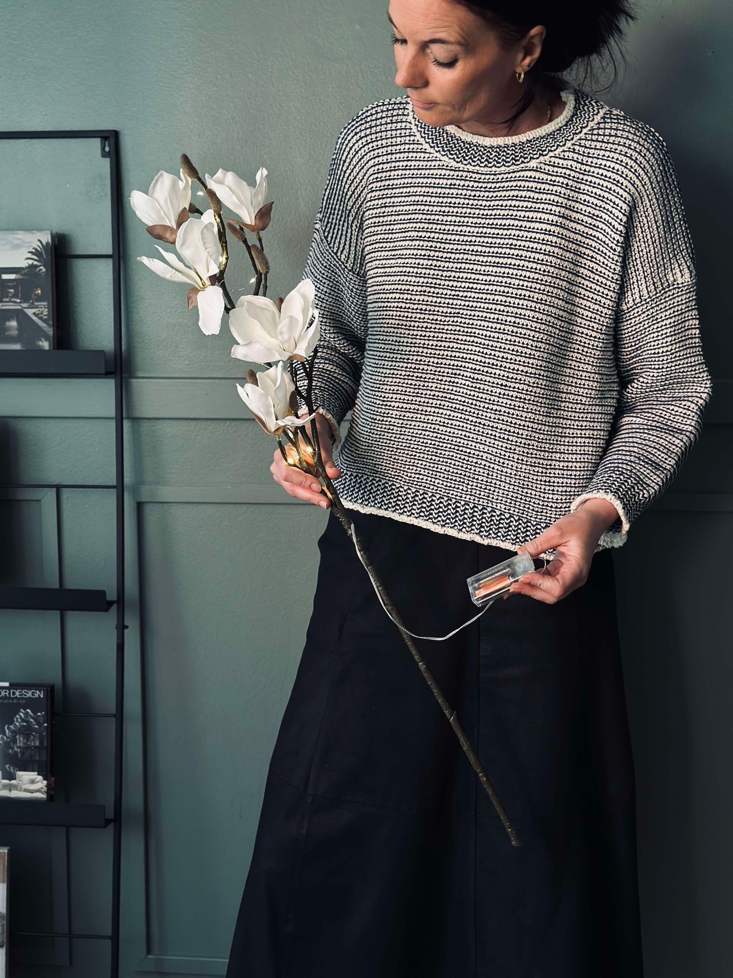 Magnoliagren med ljus