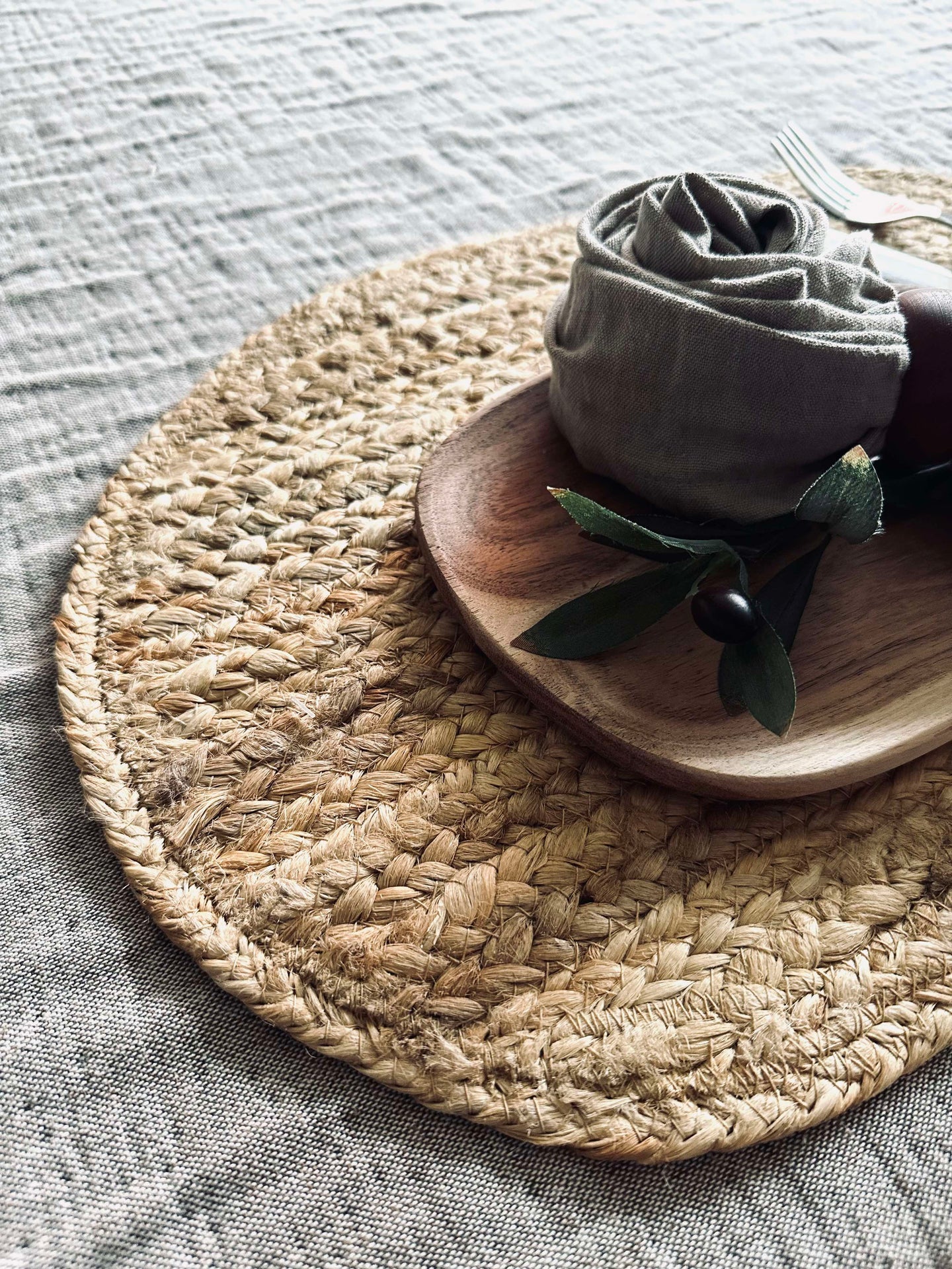 Bordsunderlägg i jute - Oval