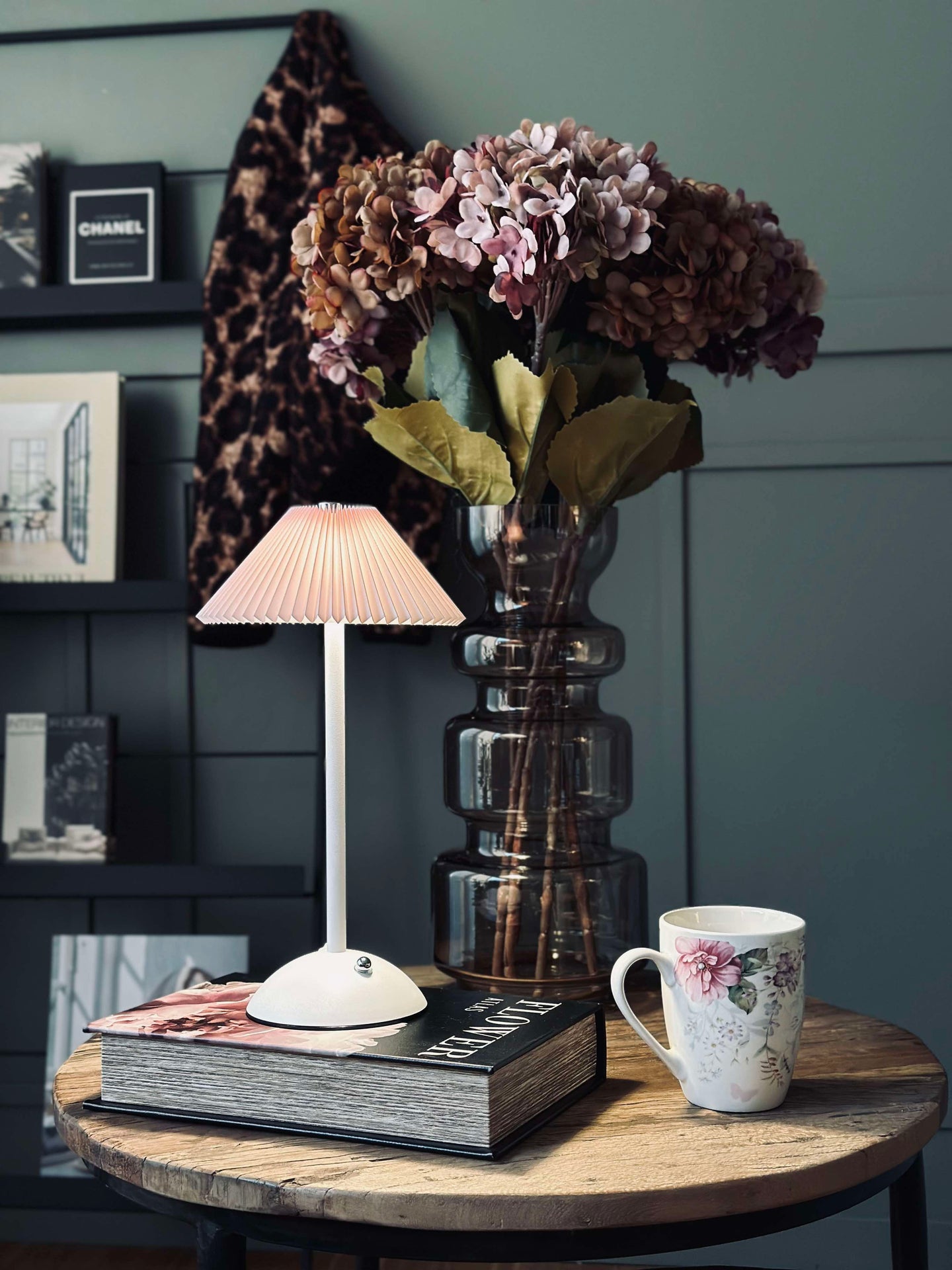 Touch Plisserad Bordslampa - Rosa