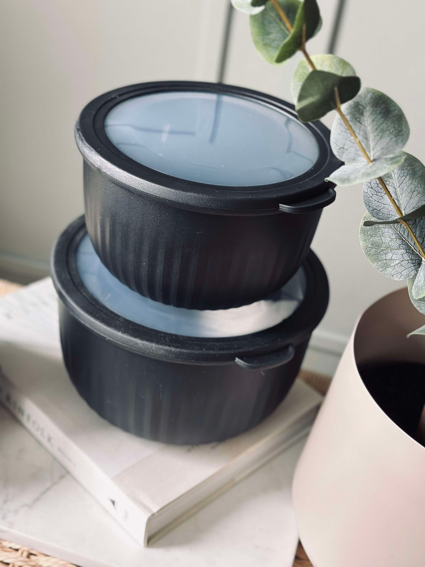 Förvaringsburkar Black – Set med 4 st.