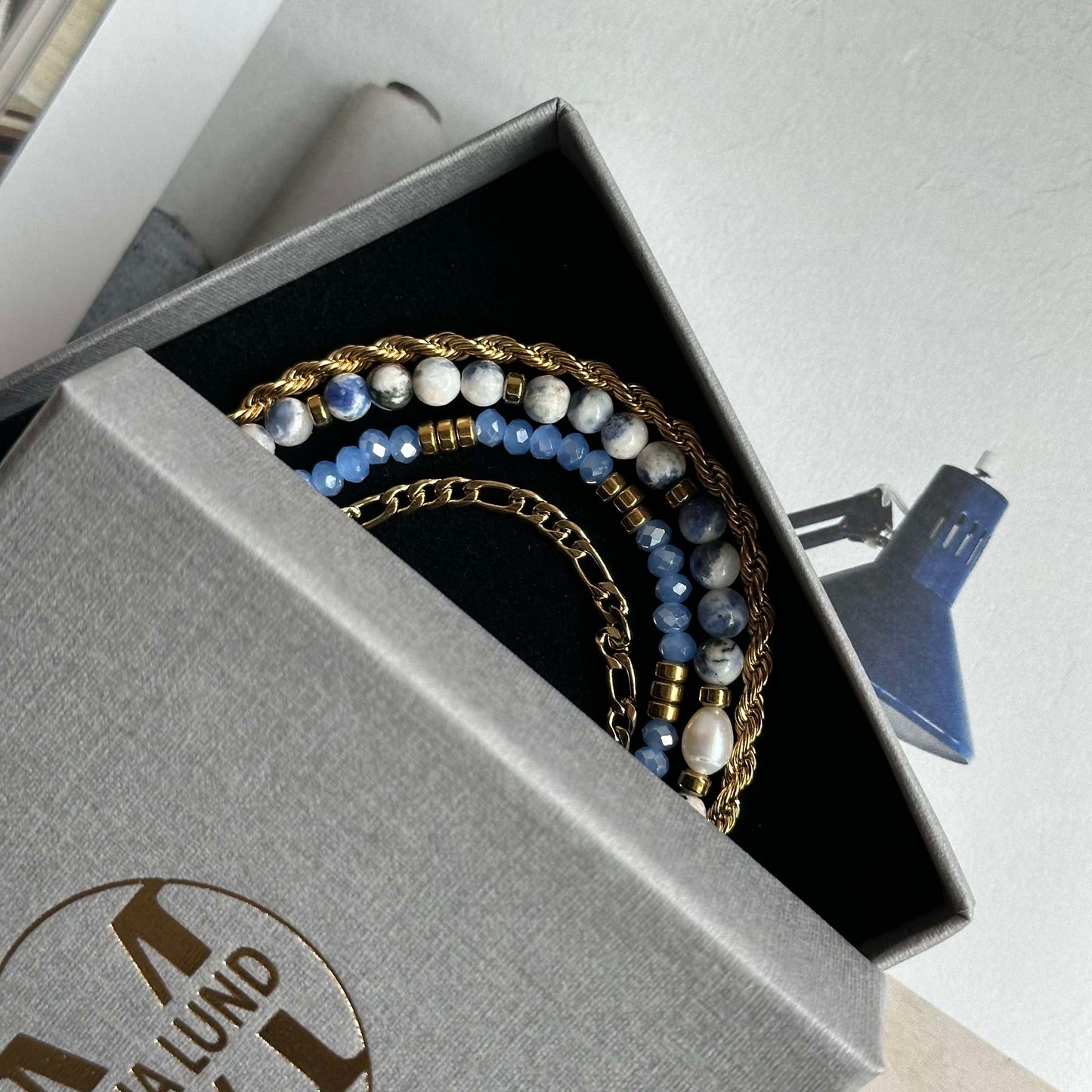 Armband Erika Blue - Set med 4 armband