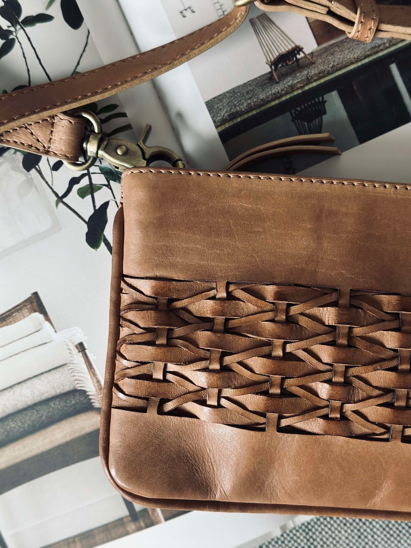 Lyxig Handgjord Aftonväska - Kamel