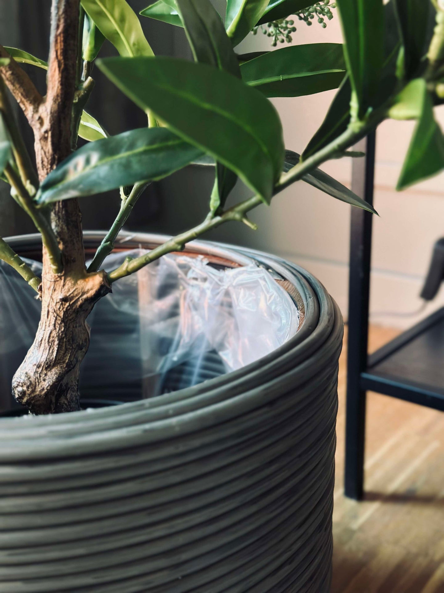 Växtkorg Grå - Set om 3 st.