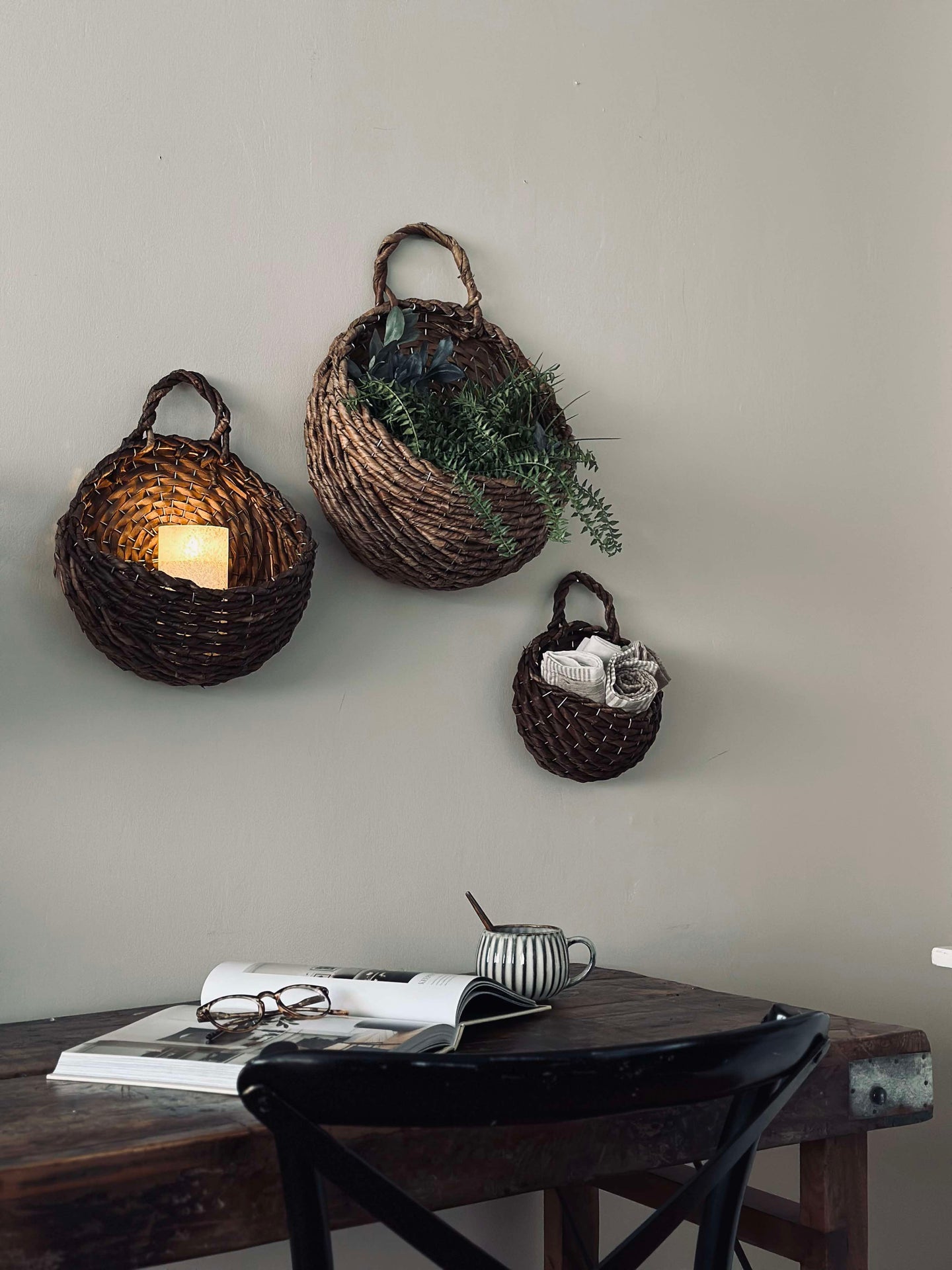 Hängkorgar - Set om 3 st