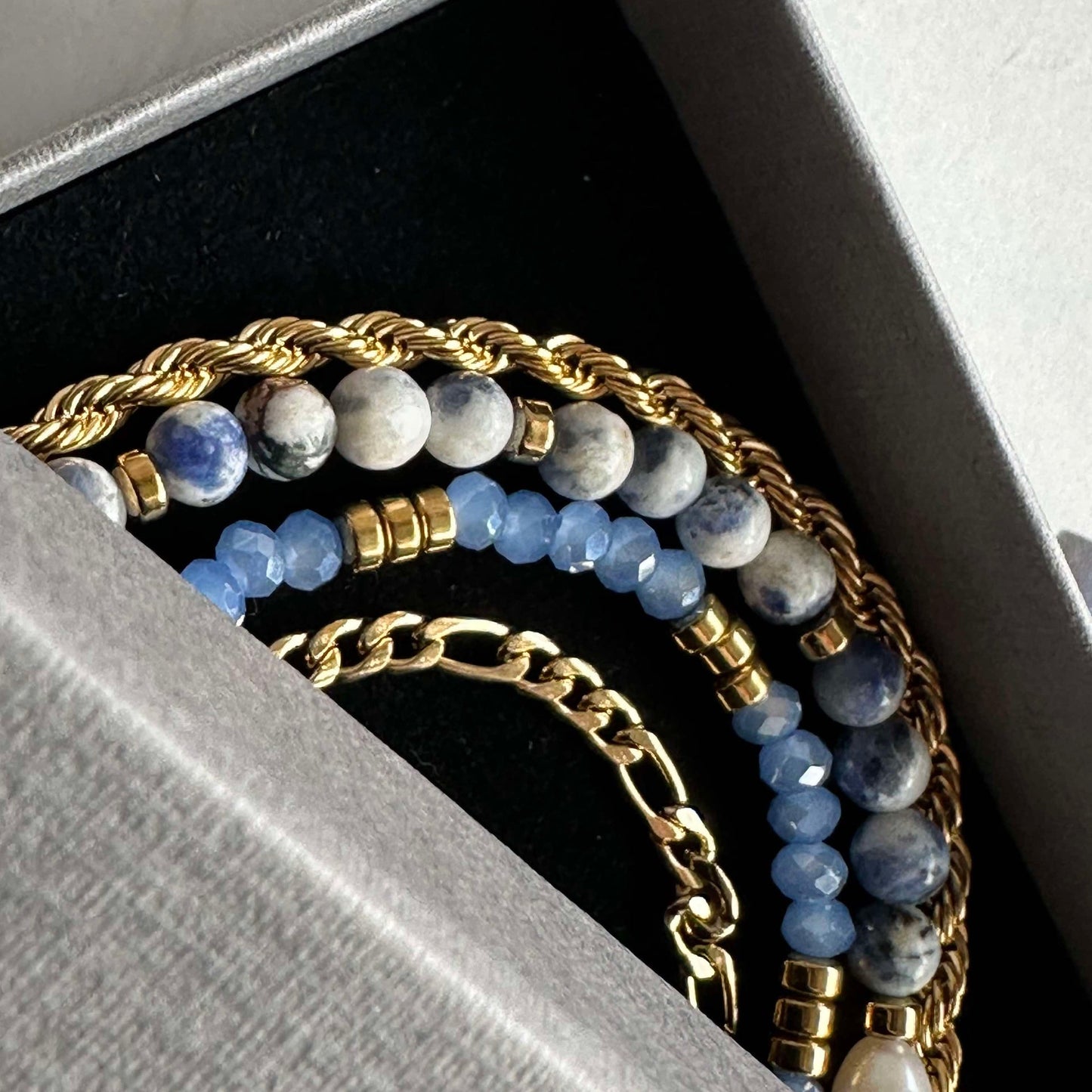Armband Erika Blue - Set med 4 armband