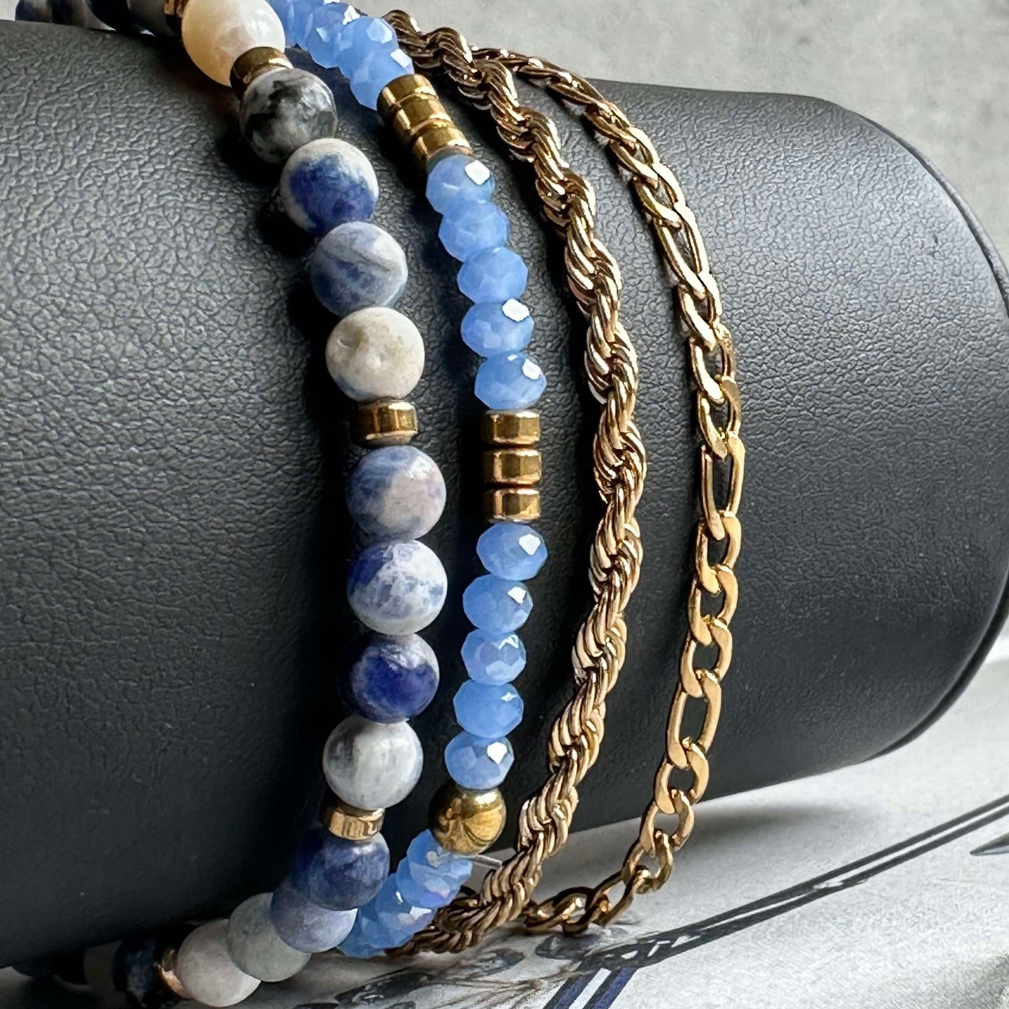 Armband Erika Blue - Set med 4 armband