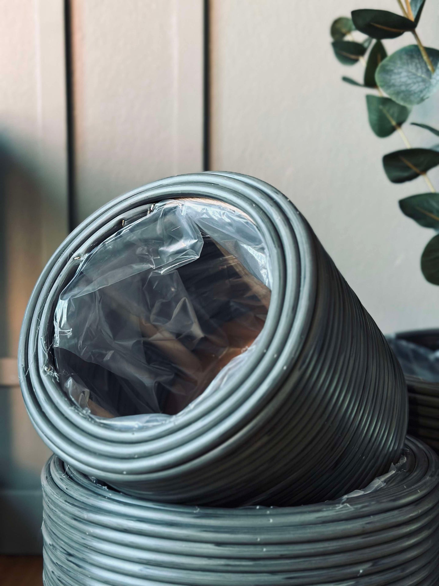 Växtkorg Grå - Set om 3 st.