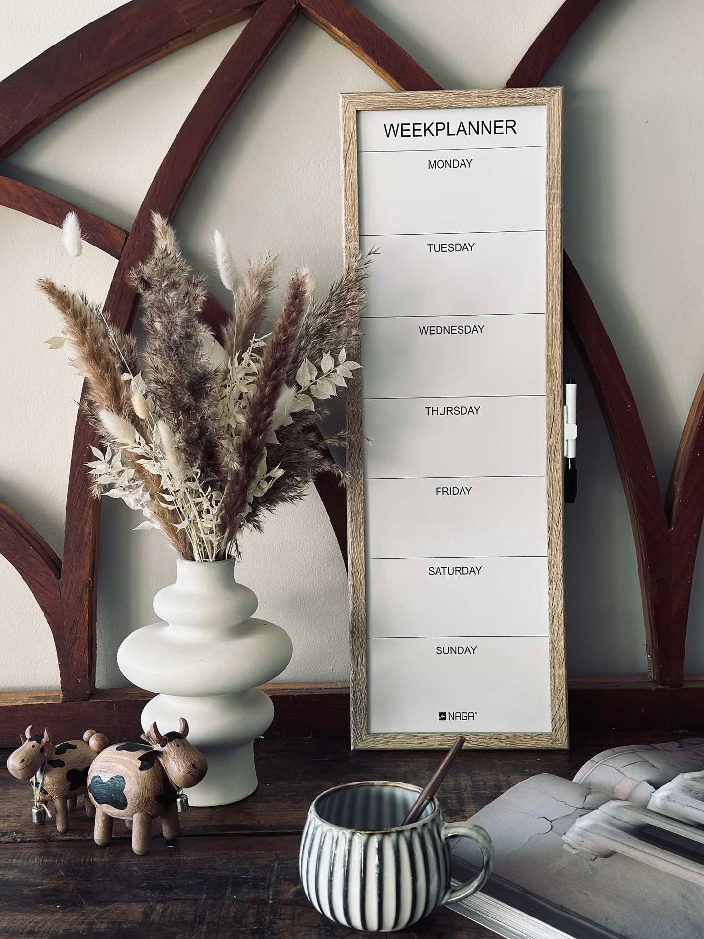 Whiteboard Vecka 20x60cm