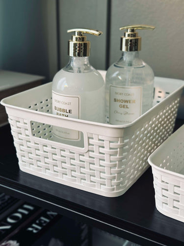 Förvaringslåda Mille vit - Medium