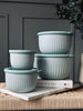Förvaringsburkar Dusty green – Set med 4 st.