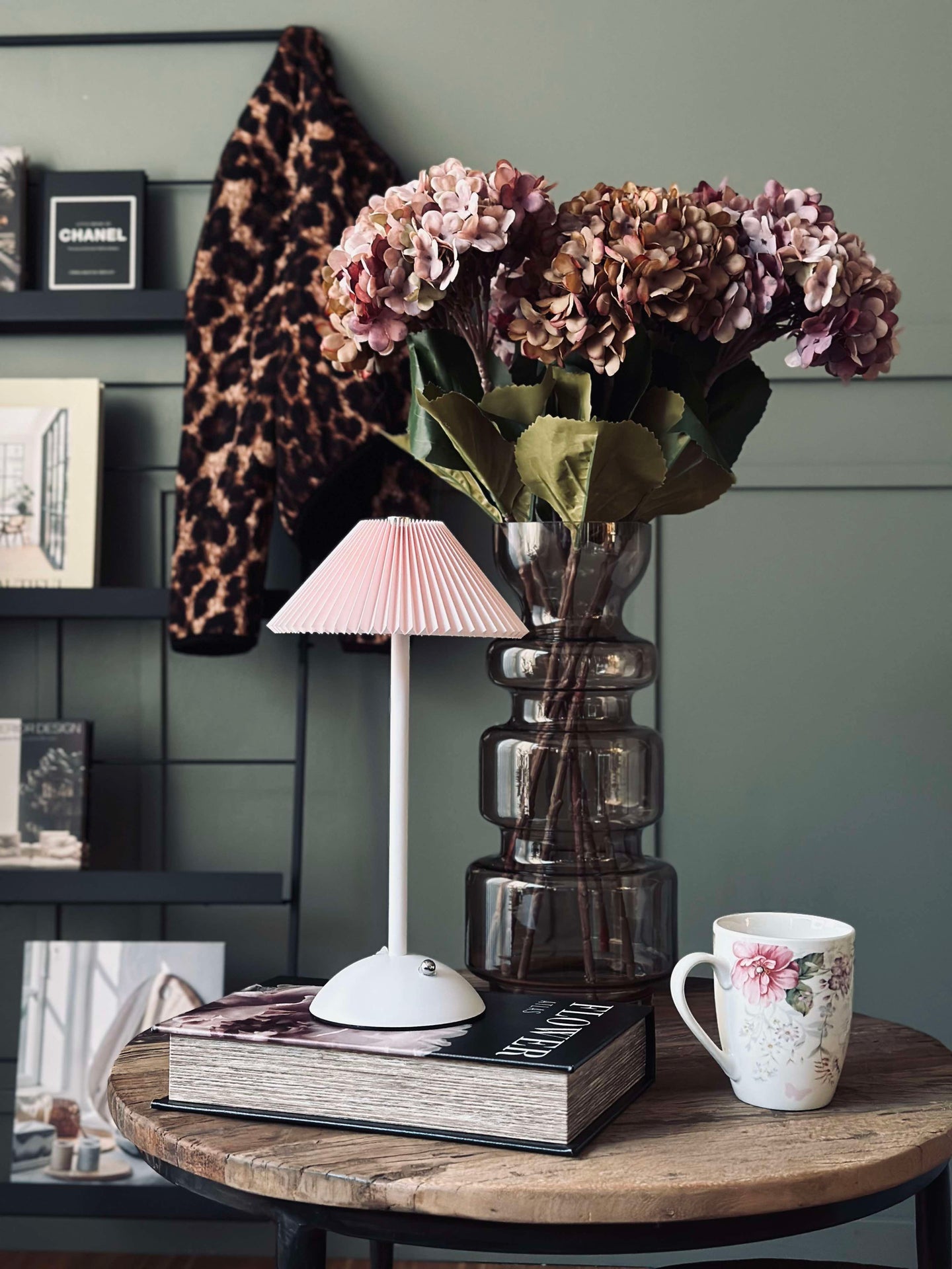 Touch Plisserad Bordslampa - Rosa