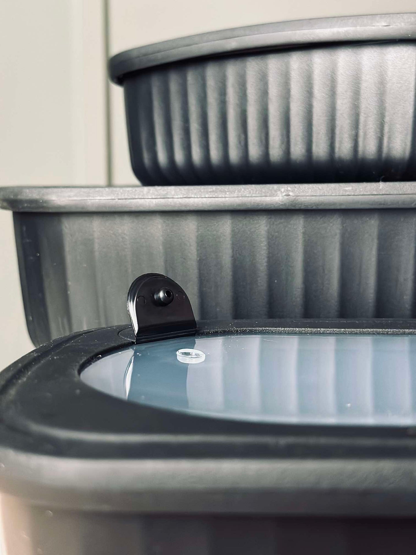 Förvaringsburkar Black – Set om 3 st.