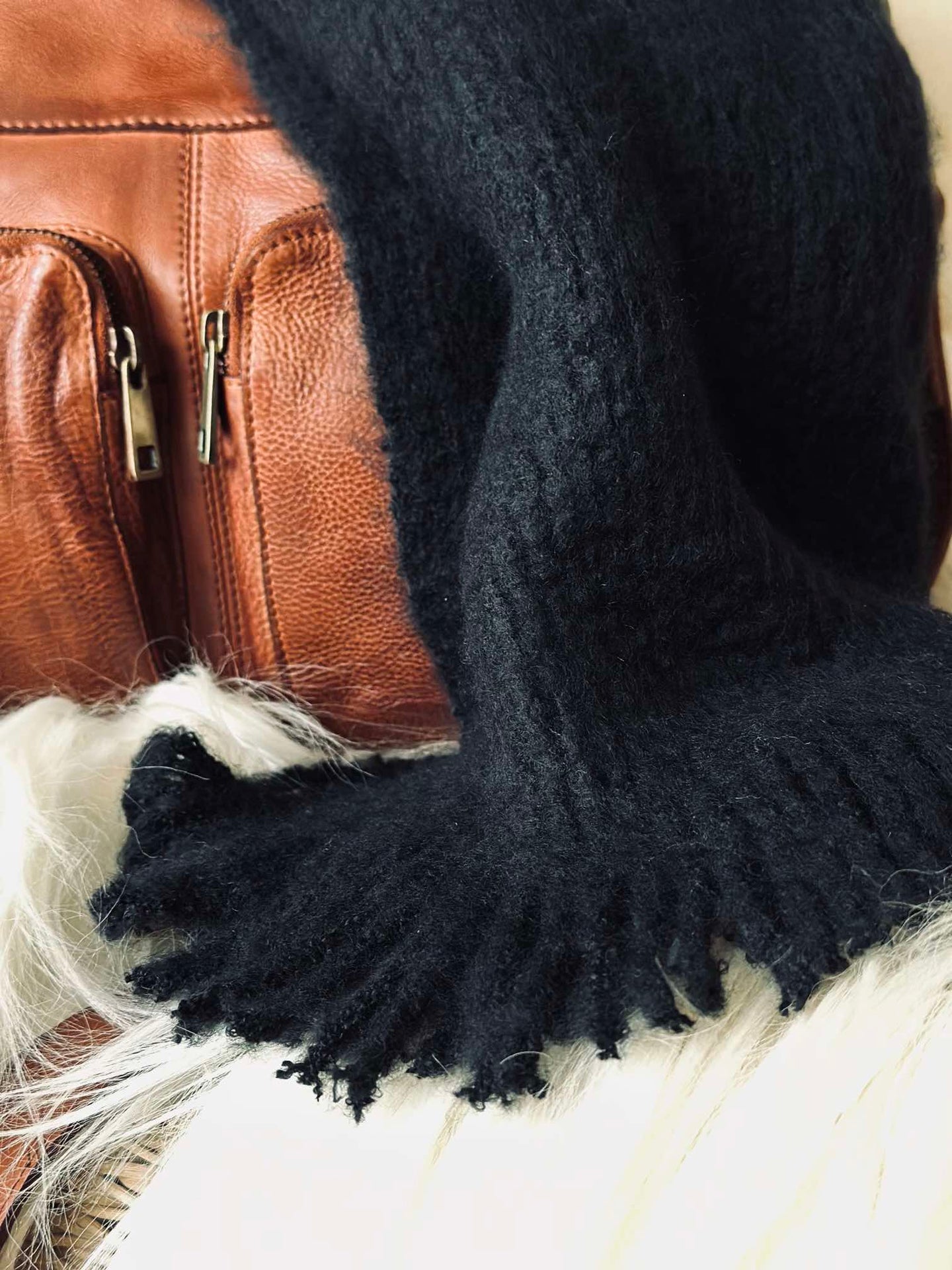 Sjal svart - Supermjuk