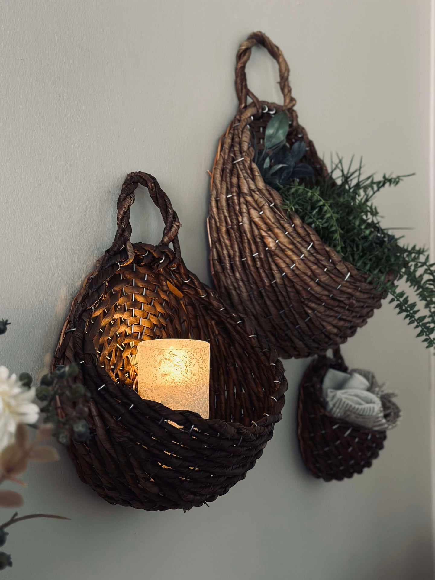 Hängkorgar - Set om 3 st