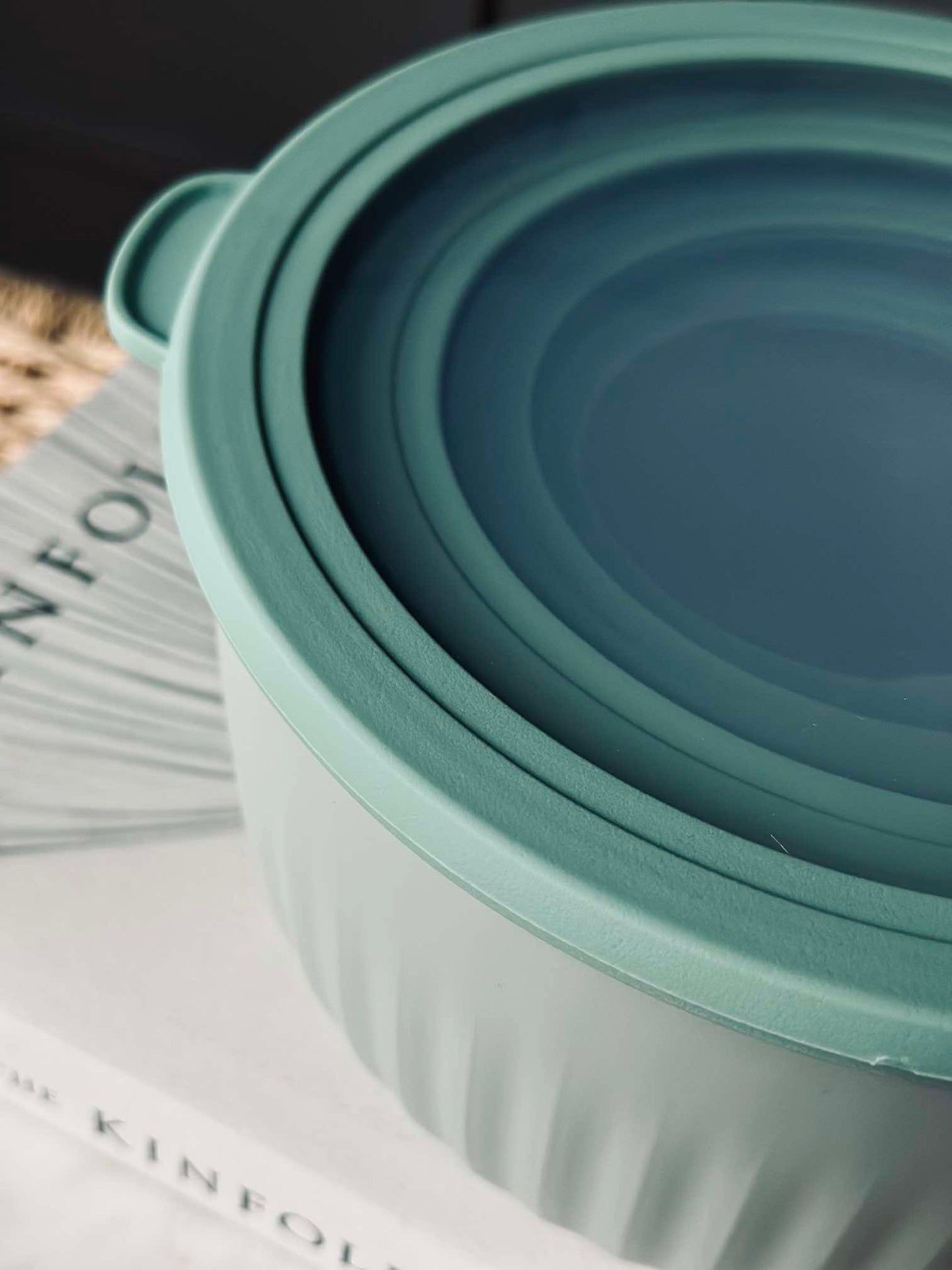 Förvaringsburkar Dusty green – Set med 4 st.