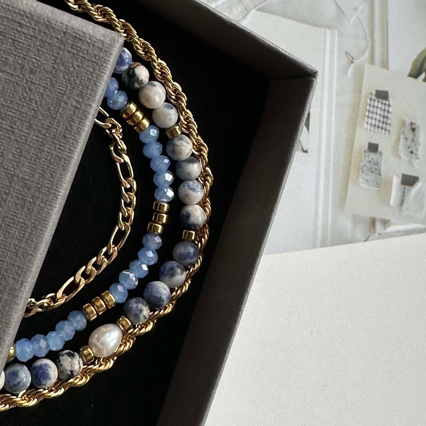 Armband Erika Blue - Set med 4 armband