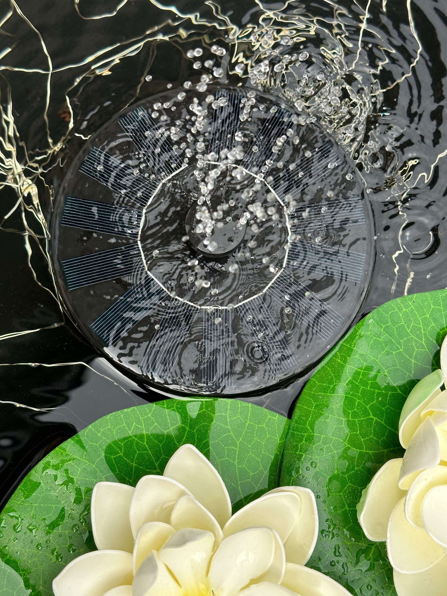 Solcellsfontän - Ø 16 cm