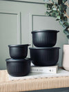 Förvaringsburkar Svart – Set med 4 st.