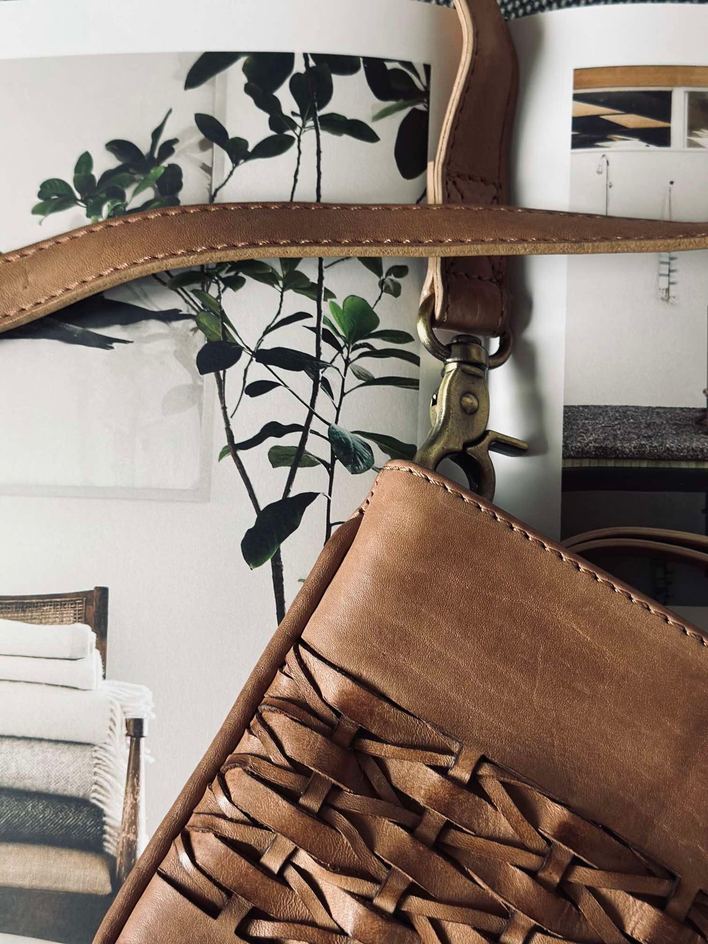 Lyxig Handgjord Aftonväska - Kamel