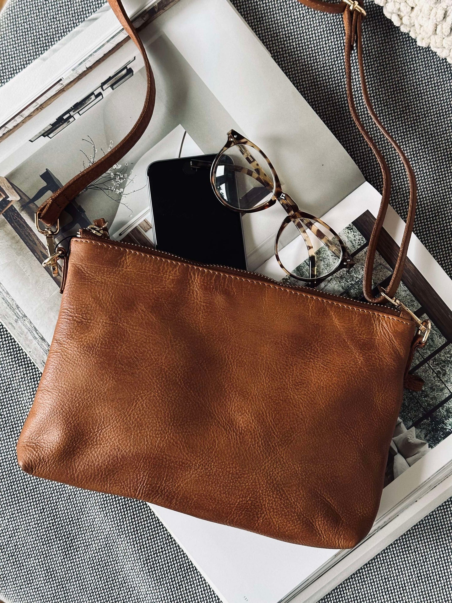 Clutch Gabby Cognac