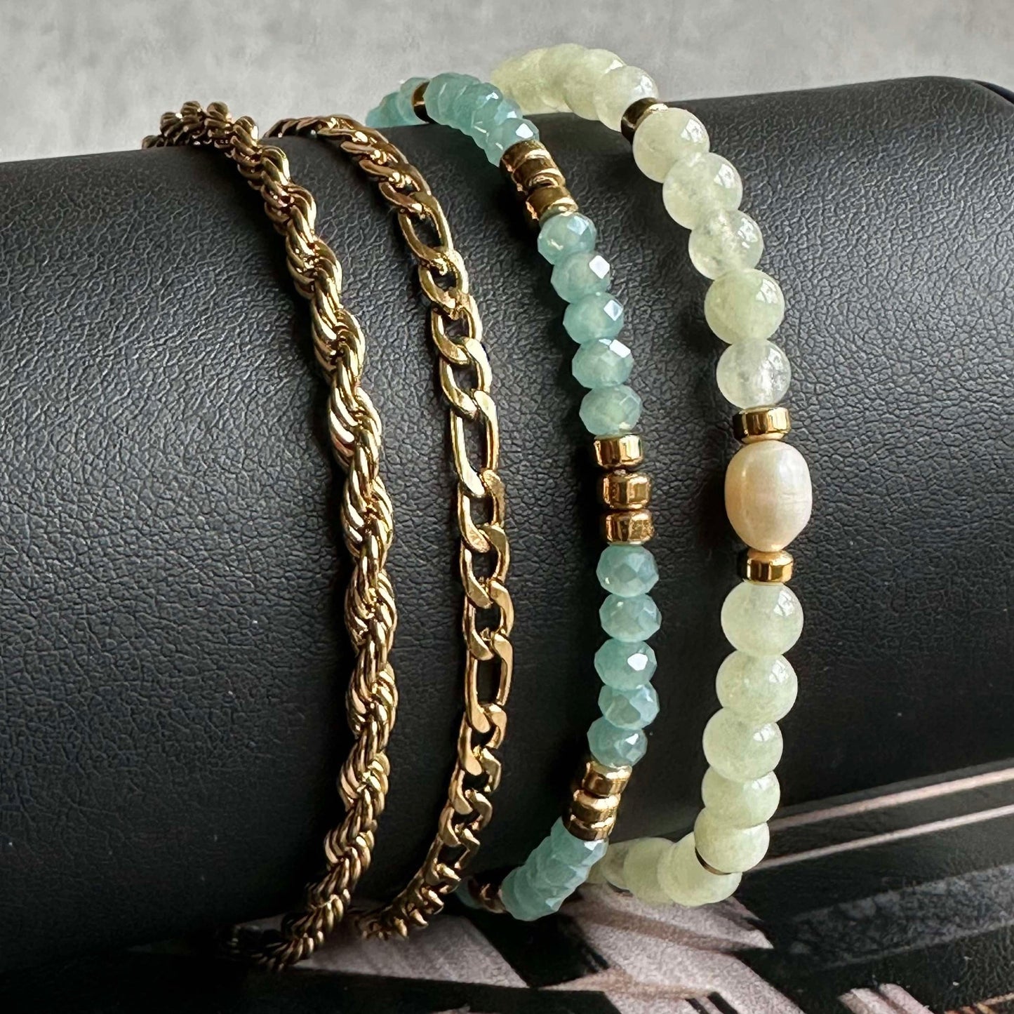 Armband Erika Jade - Set med 4 armband