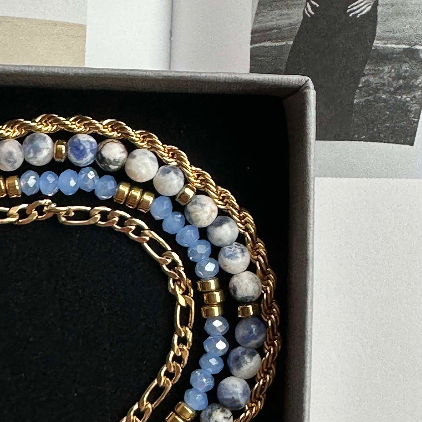 Armband Erika Blue - Set med 4 armband